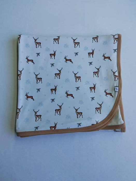 Reindeer | Flora Double Sided Blanket 50"x50"