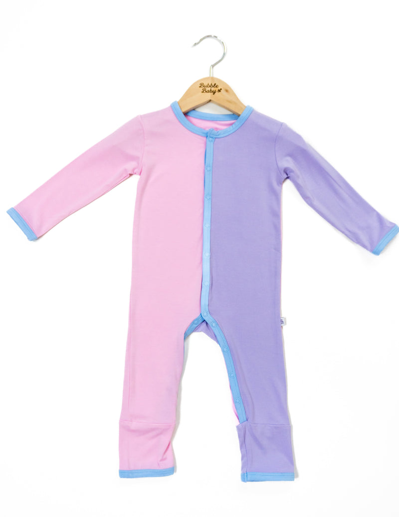 Petal / Lilac / Sky Colorblock | Snap Romper