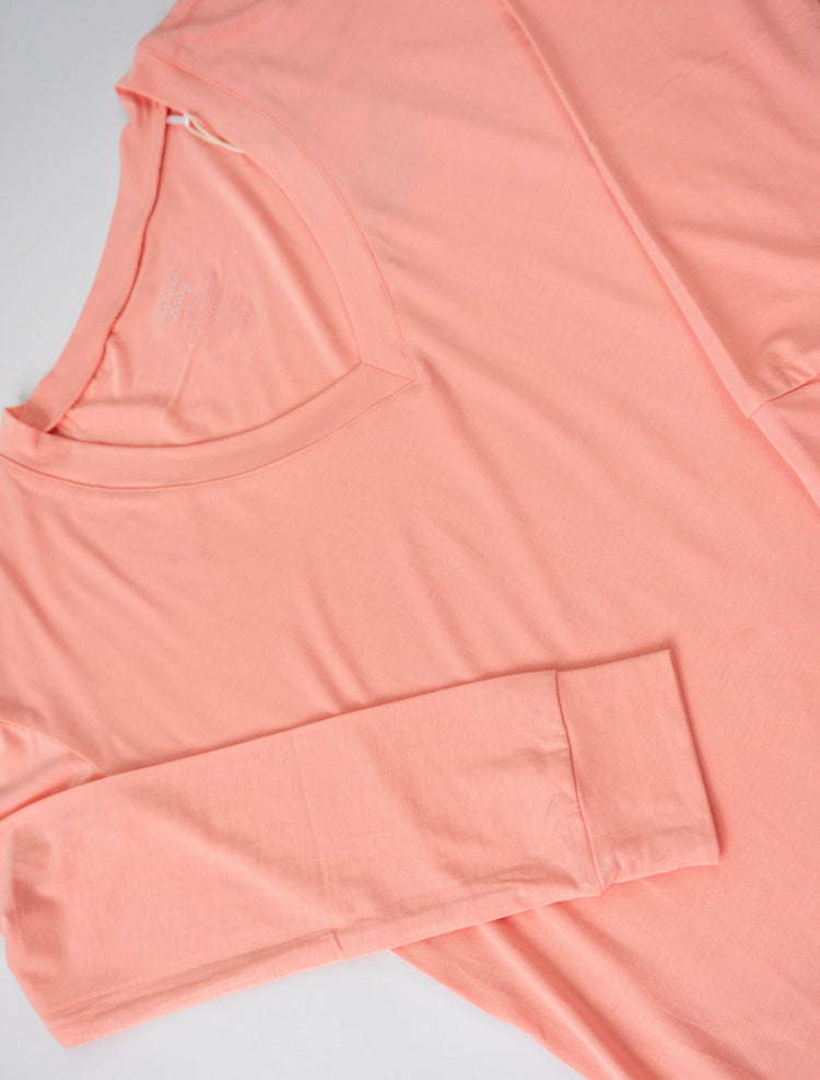 Peach | Adult Long Sleeve V Neck