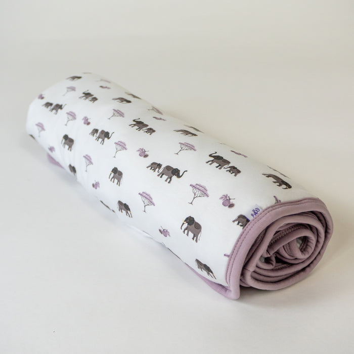 Elephant | Floret Quilted Blanket 26x35”