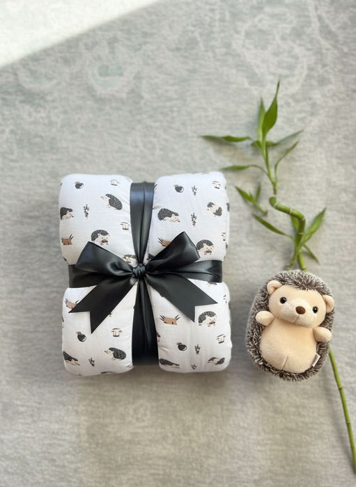 Hedgehog | Sprout Quilted Toddler Blanket 57x40” 3.0