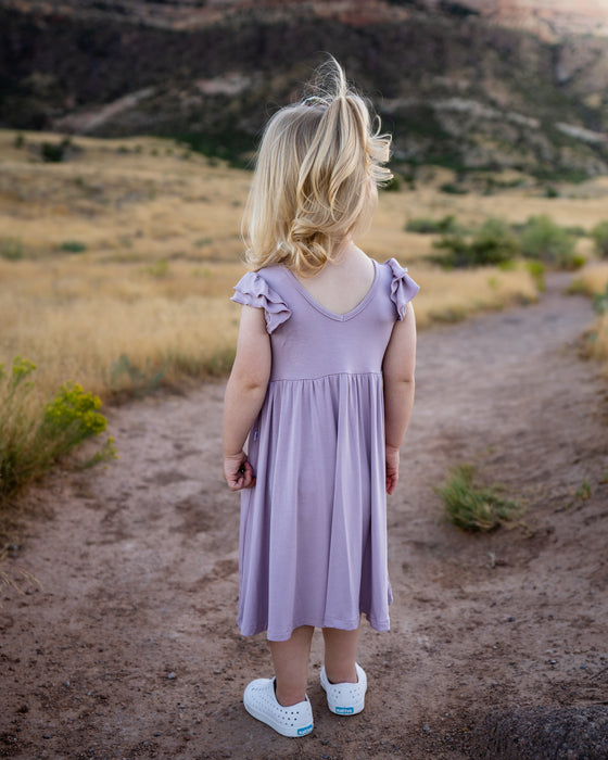 Mauve | Toddler Flutter Dress