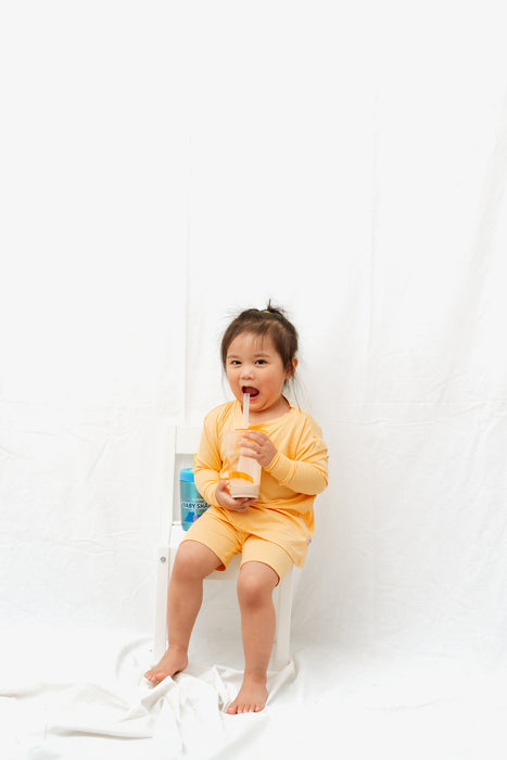 Papaya | Children's Long Sleeve Biker Short Set