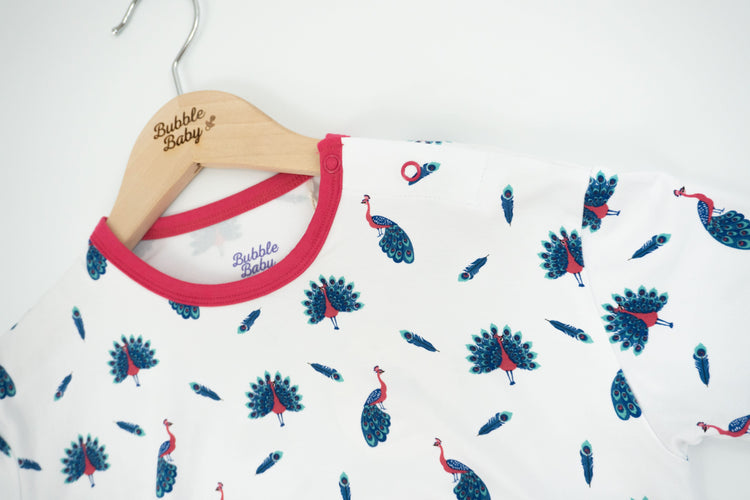Peacock | Long Sleeve Bubble Romper