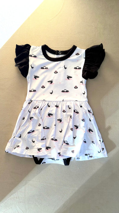 PRE-SALE: Swans | Flutter Bodysuit Dress (ETA Late November)