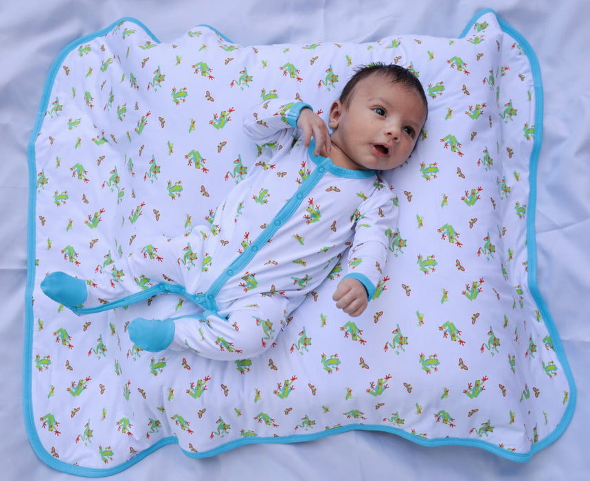 Tree Frogs | Posy Quilted Baby Blanket 3.0