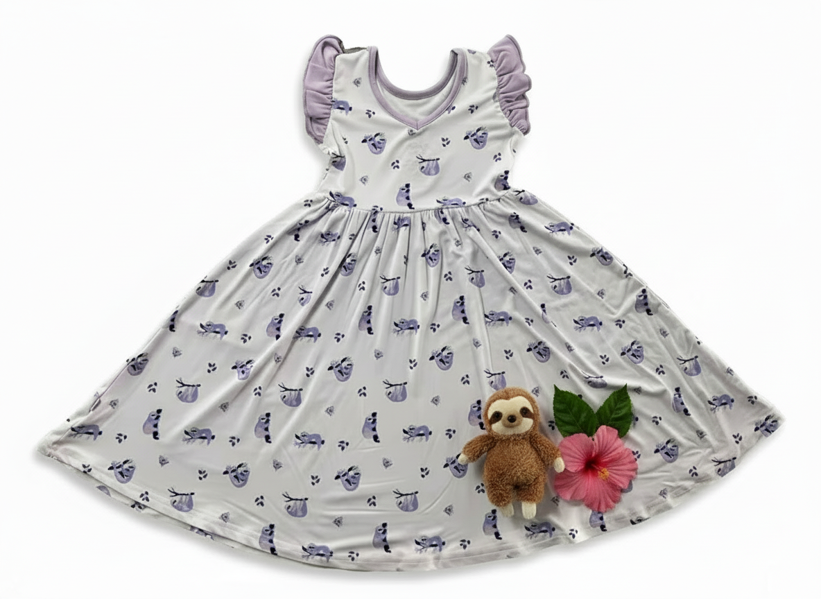 Sloths | Toddler Flutter Dress