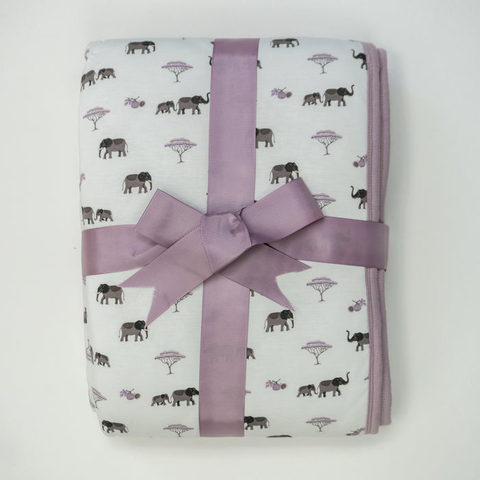 Elephant | Sprout Quilted Blanket 57x40”