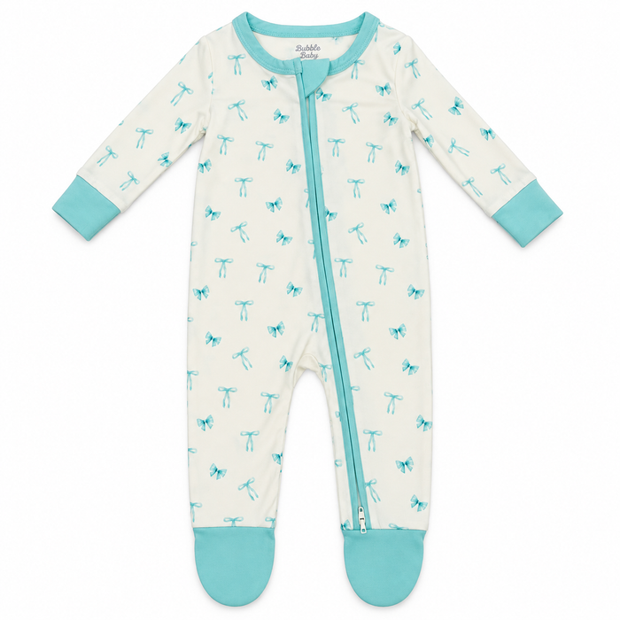 PRE-SALE: Dewdrop Bows | Modal Zip Footie