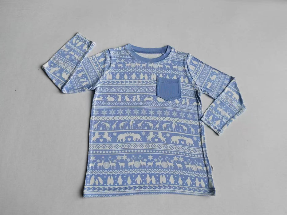 Arctic Fair Isle | Children's Long Sleeve Pocket Shirt