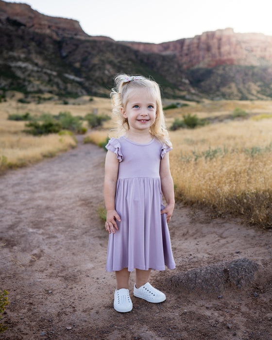 Mauve | Toddler Flutter Dress