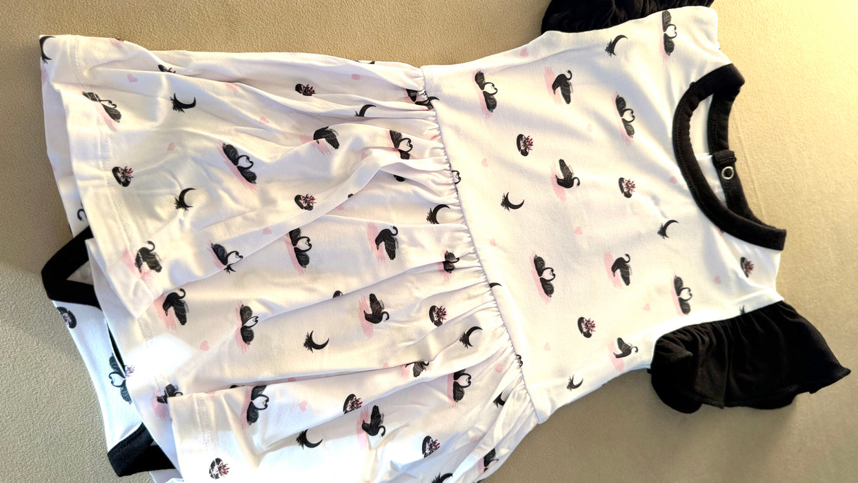 PRE-SALE: Swans | Flutter Bodysuit Dress (ETA Late November)