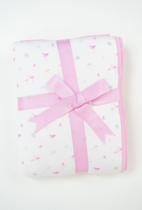 Flamingo | Sprout Quilted Blanket 57"x40"