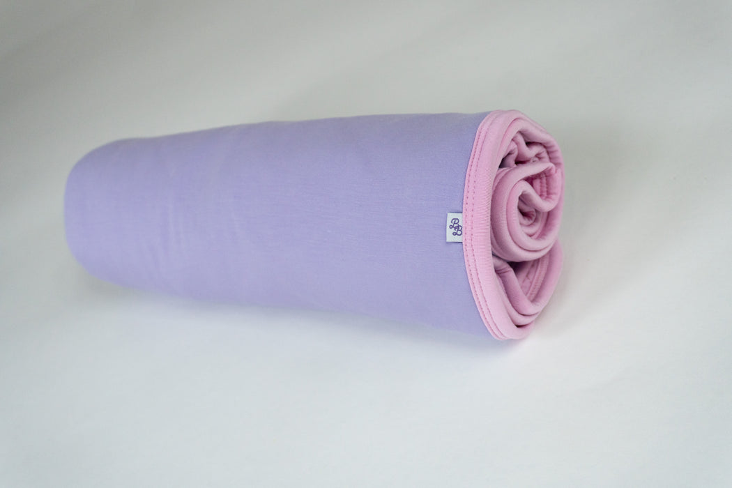 Lilac / Petal Colorblock | Floret Quilted Blanket 26"x35"
