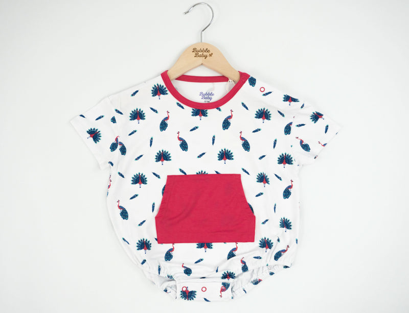 Peacock | Short Sleeve Bubble Romper