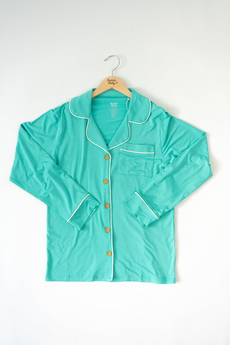 Turquoise | Adult Button Pajama Top