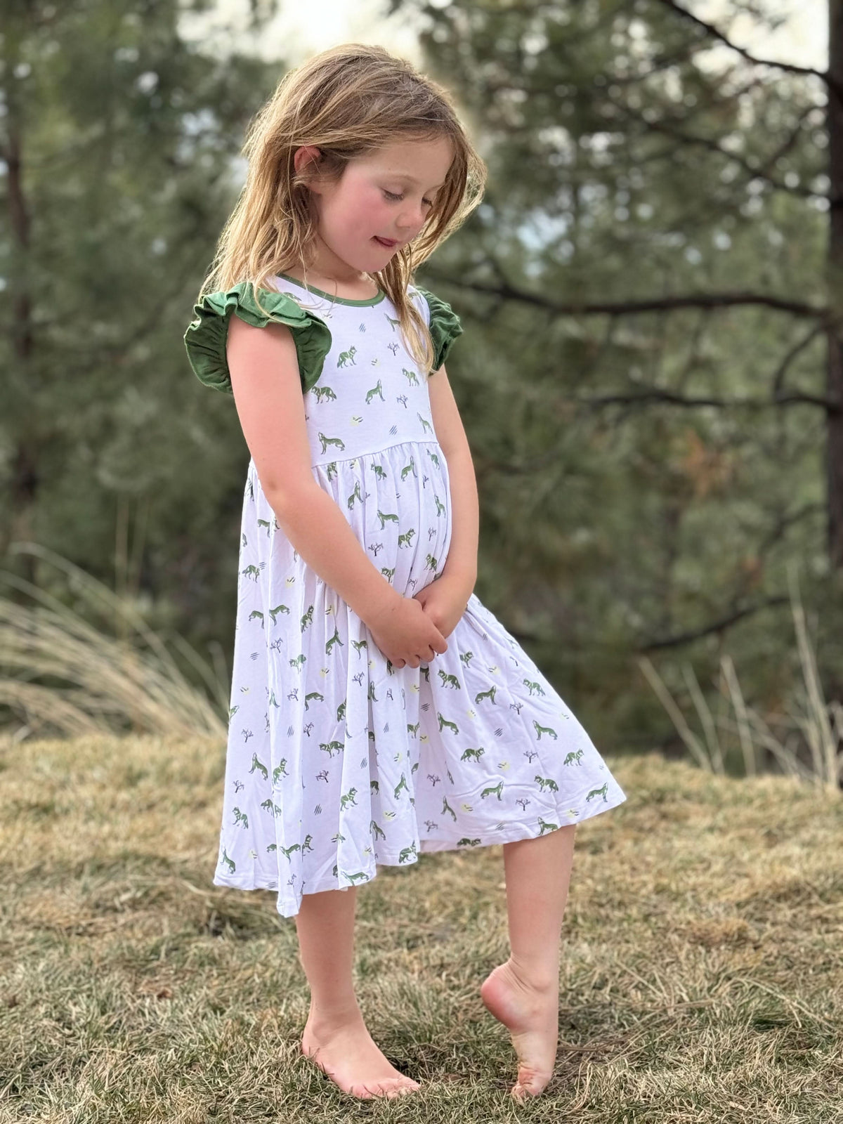 Wolf | Toddler Flutter Dress