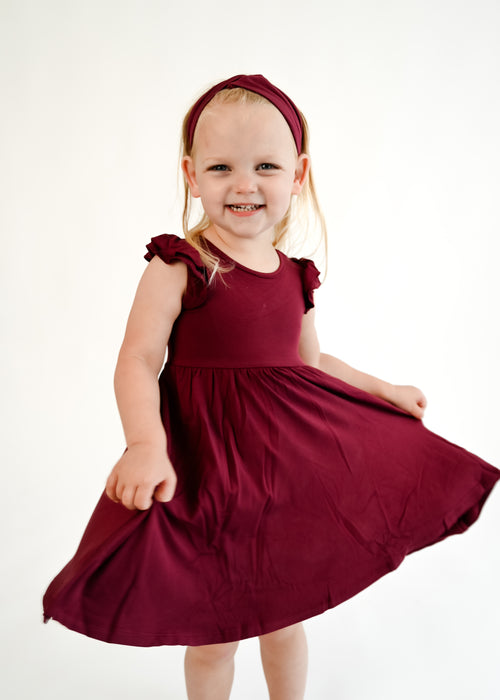 Mahogany | Toddler Flutter Dress