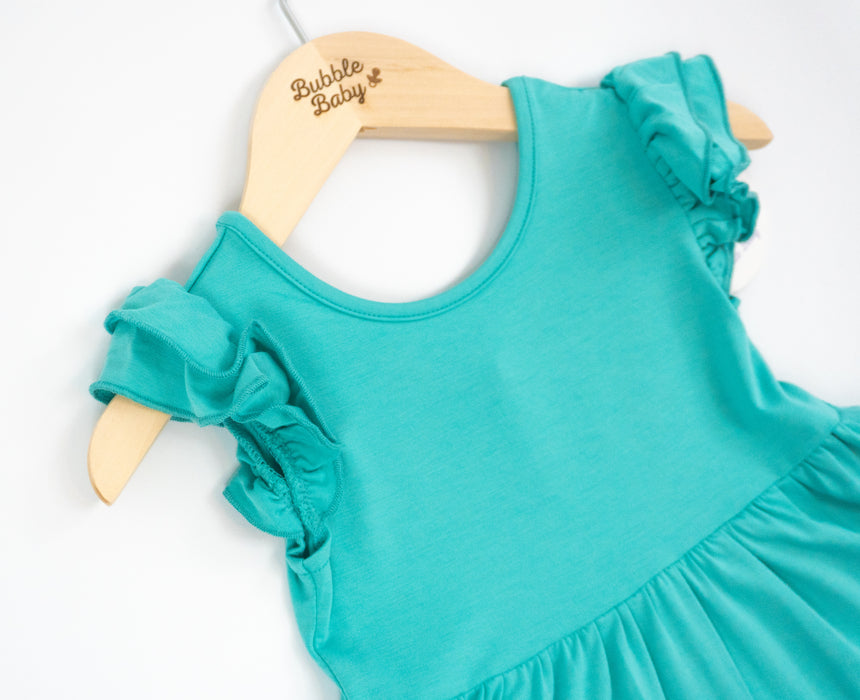 Turquoise | Toddler Flutter Dress