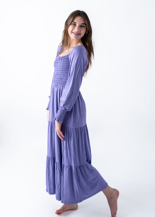 Aster | Adult Long Sleeve Smocked Dress