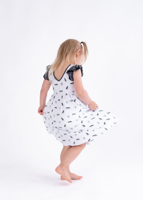 Snow Leopard | Toddler Flutter Dress