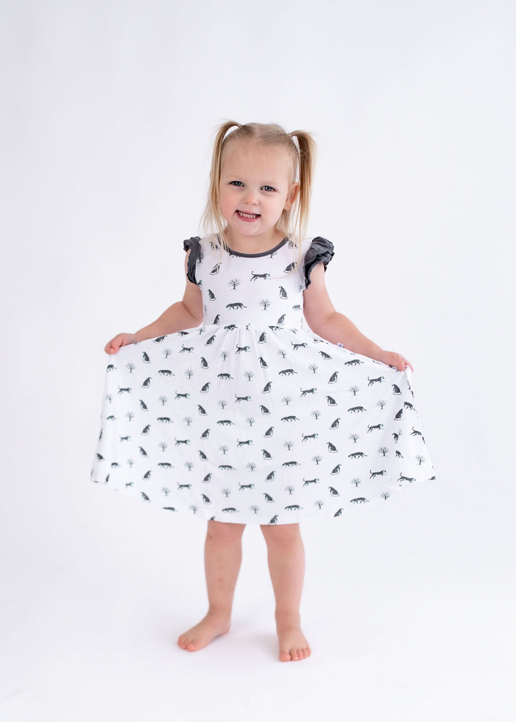 Snow Leopard | Toddler Flutter Dress
