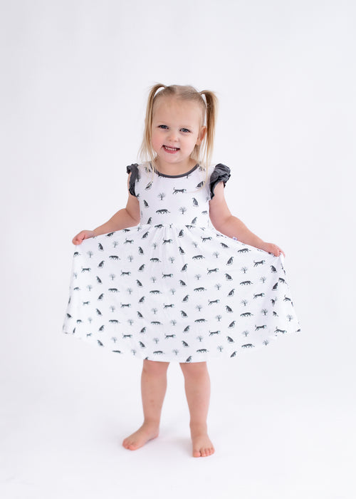 Snow Leopard | Toddler Flutter Dress