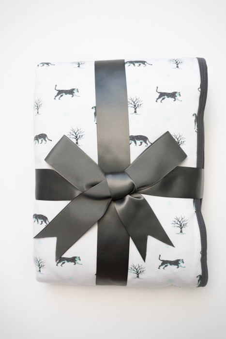 Snow Leopard | Posy Quilted Blanket 35x35"