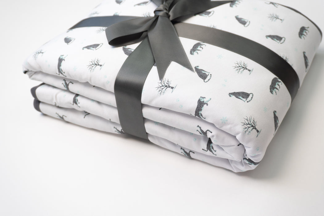 Snow Leopard | Blossom Quilted Blanket 85x65”