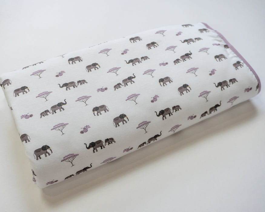 Elephant | Posy Quilted Blanket 35x35”