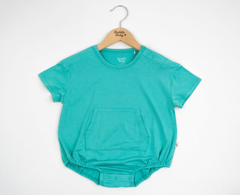 Turquoise | Short Sleeve Bubble Romper