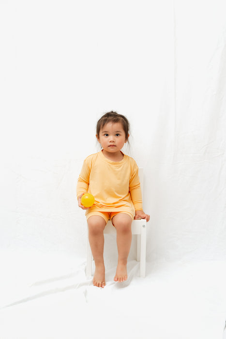 Papaya | Children's Long Sleeve Biker Short Set