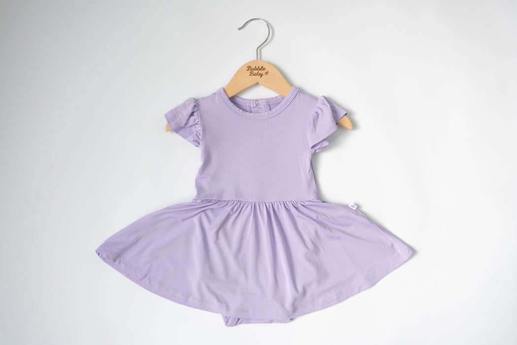 Lilac | Flutter Bodysuit Dress
