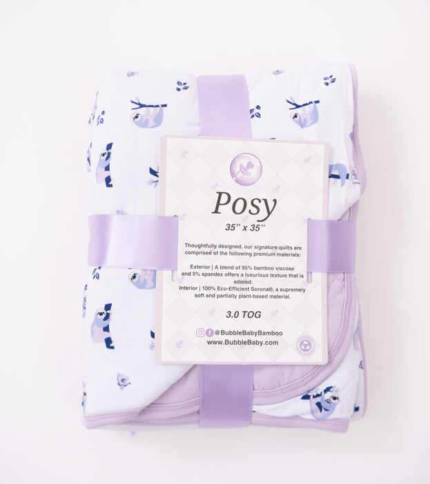 Sloths | Posy Quilted Baby Blanket 3.0