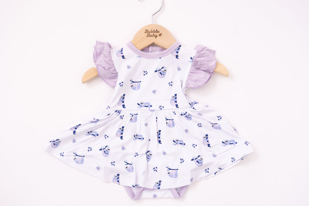 Sloths | Flutter Bodysuit Dress