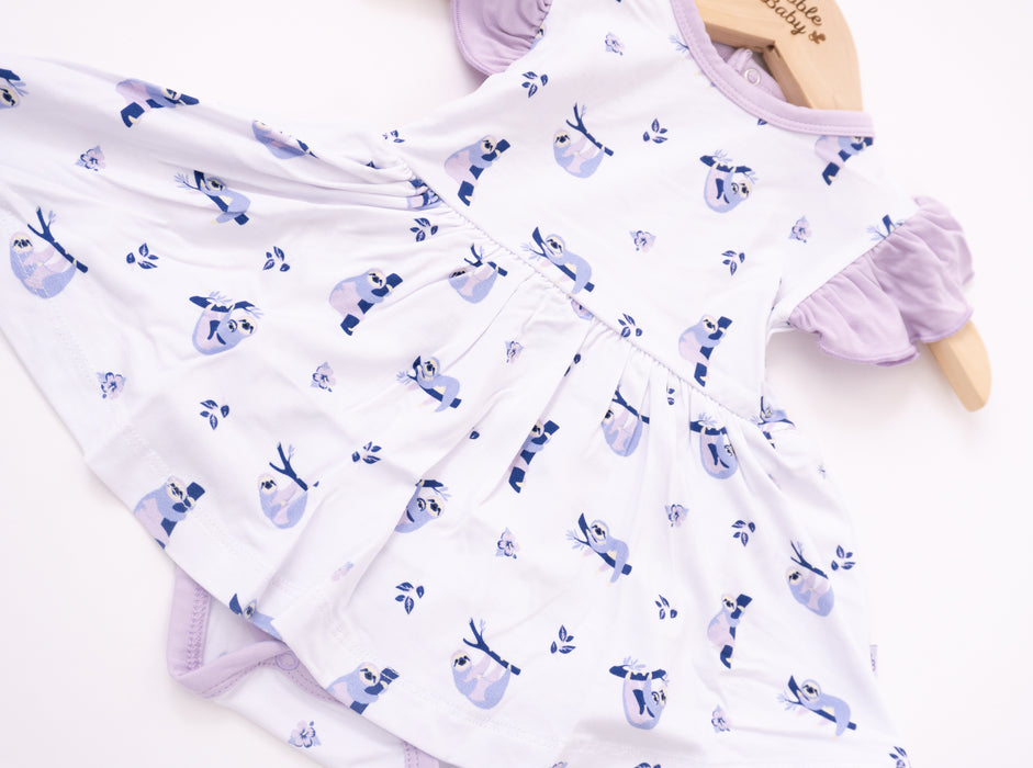 Sloths | Flutter Bodysuit Dress