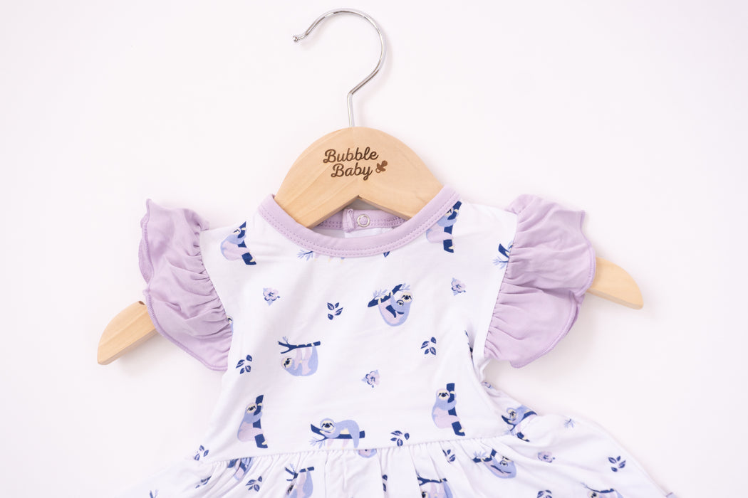 Sloths | Flutter Bodysuit Dress