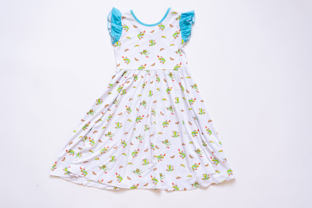 Tree Frogs | Toddler Flutter Dress