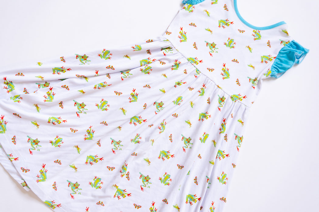 Tree Frogs | Toddler Flutter Dress