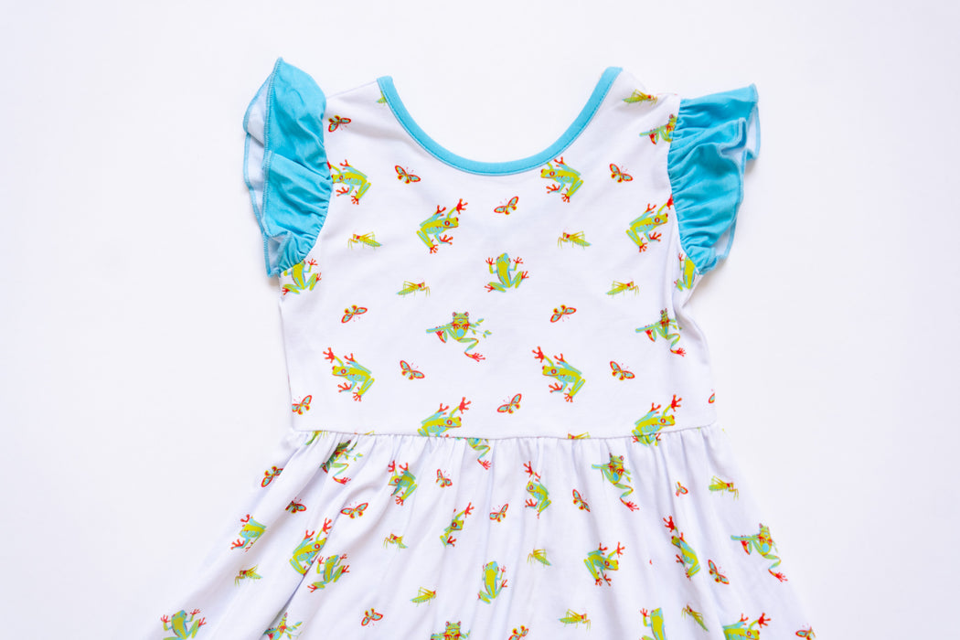 Tree Frogs | Toddler Flutter Dress