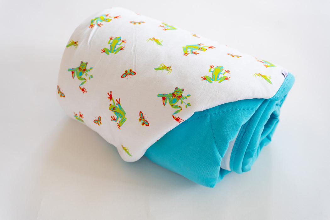 Tree Frogs | Floret Quilted Baby Blanket