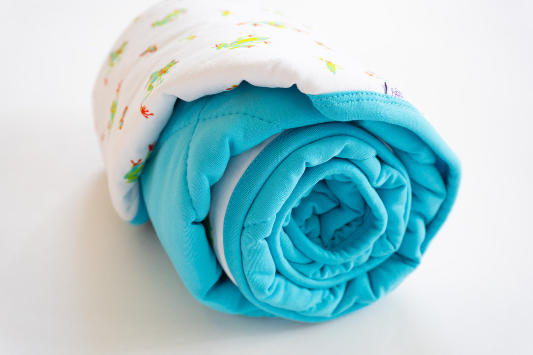 Tree Frogs | Floret Quilted Baby Blanket