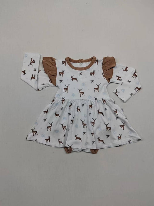 Reindeer | Flutter Bodysuit Dress