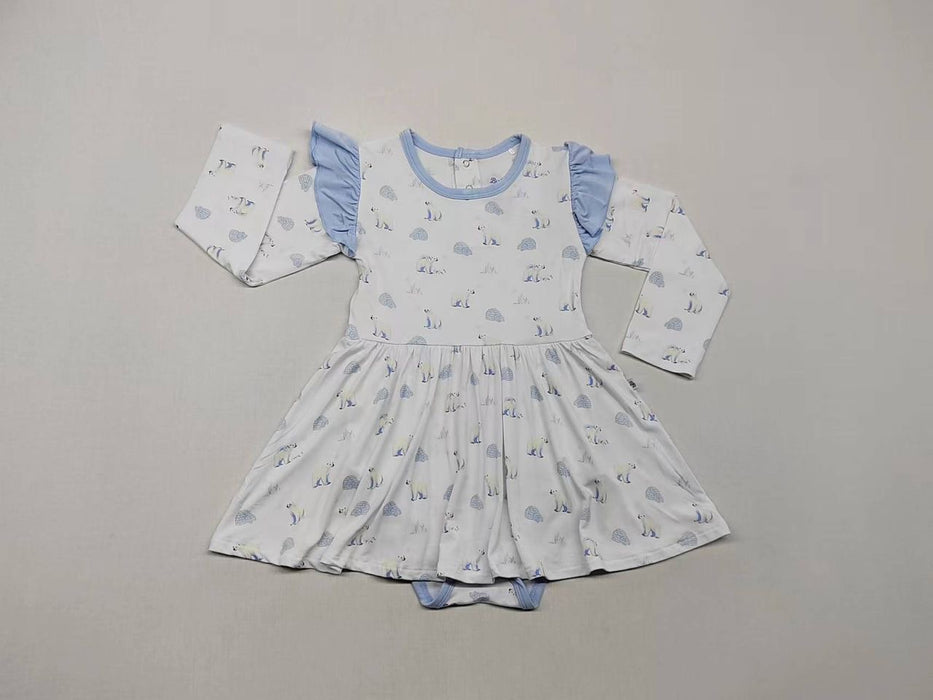 Polar Bear | Flutter Bodysuit Dress