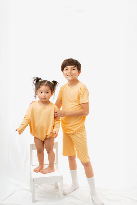 Papaya | Long Sleeve Bubble Romper