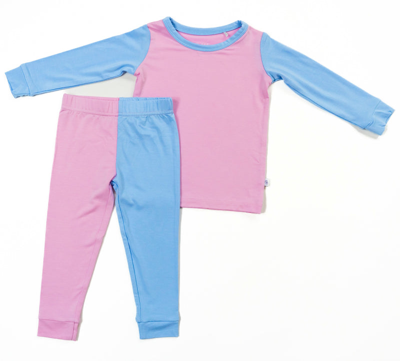 Petal / Sky Colorblock | Long Sleeve Pajamas