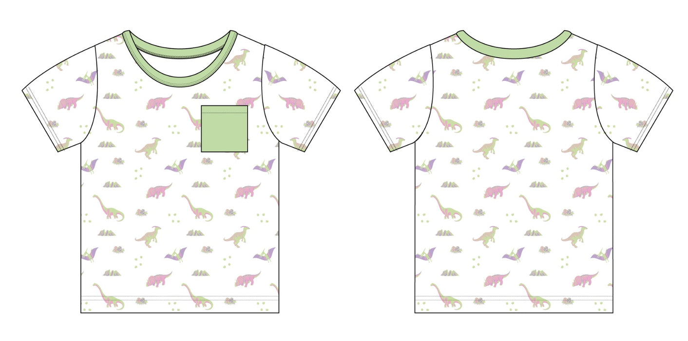 PRE-ORDER: Pastel Dinosaurs  | Short Sleeve Children's Shirt