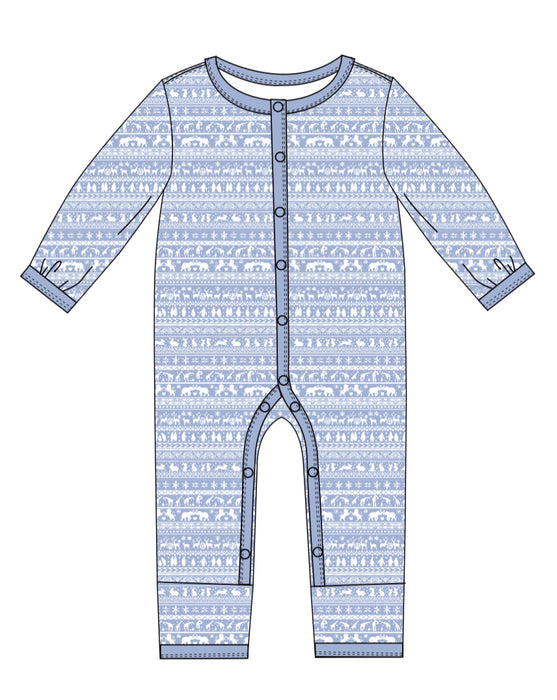 Arctic Fair Isle | Snap Romper