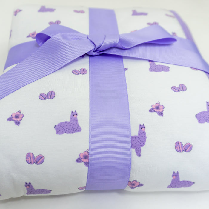 Llama | Sprout Quilted Blanket 57x40”