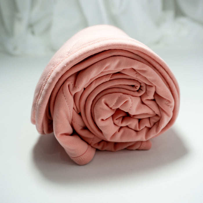 Peach | Floret Quilted Blanket 26x35”